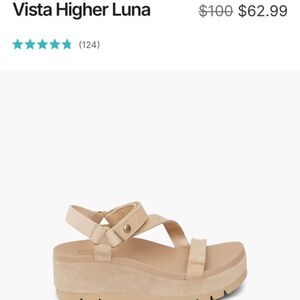 Reef Vista Higher Luna Platform Sandal - Beige